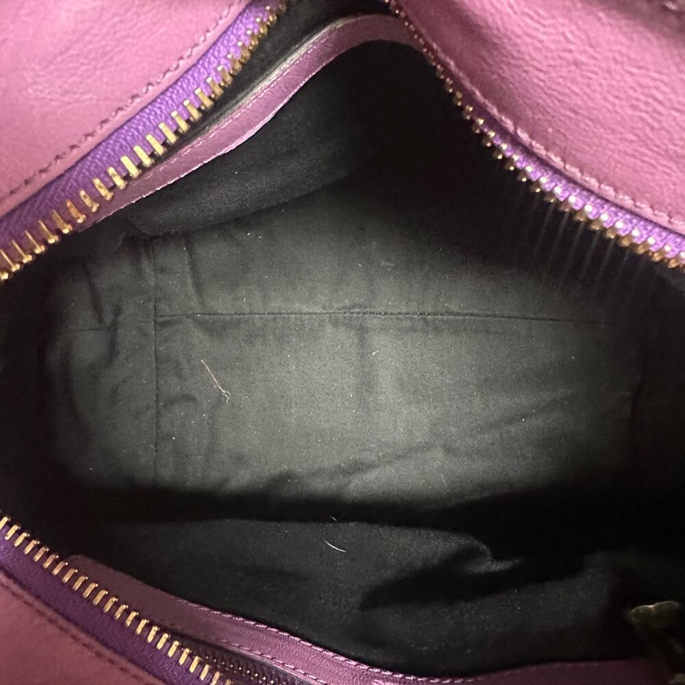 Vintage Chloe Ethel Purple Leather 2 Way Satchel - Picture 8 of 14